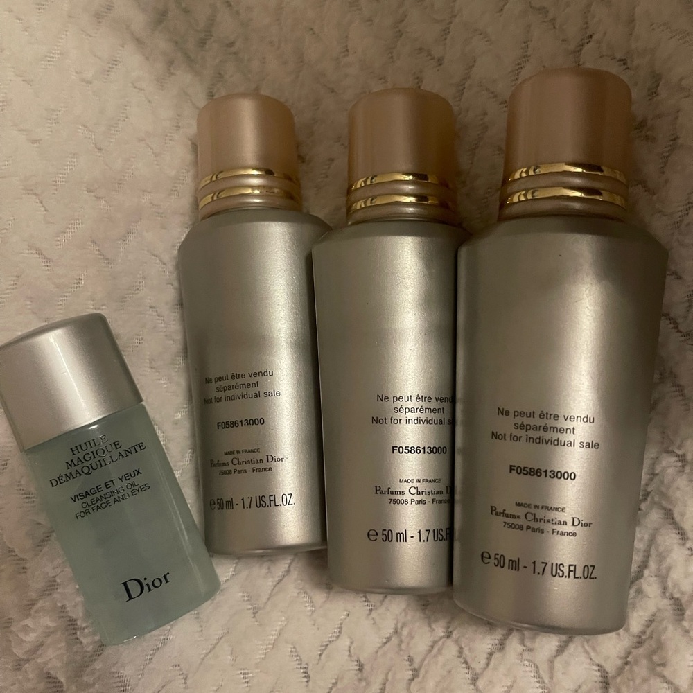 Dior Makeup Remover and Skincare Set - Silver and Blue